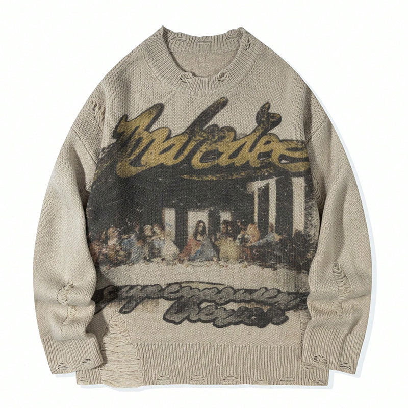 Graffiti Jacquard Men's Sweater