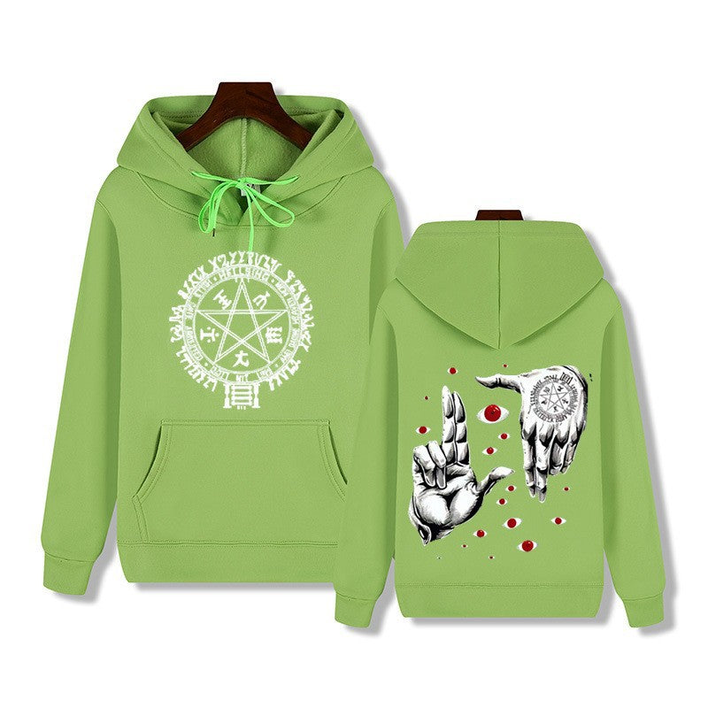 Causal Unisex Hoodie Casual Loose Fleece Printed Sweatshirt Trendy