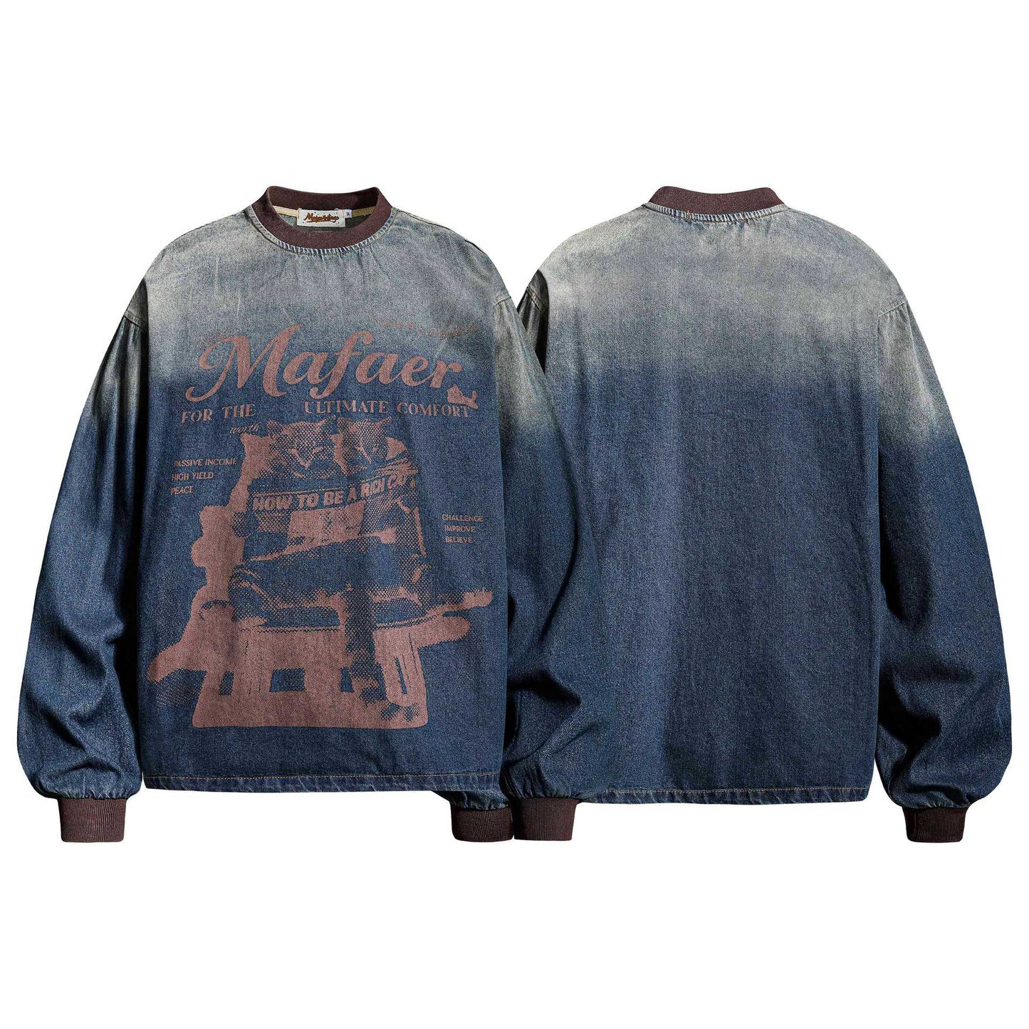 Gradual washing to make old hoodies