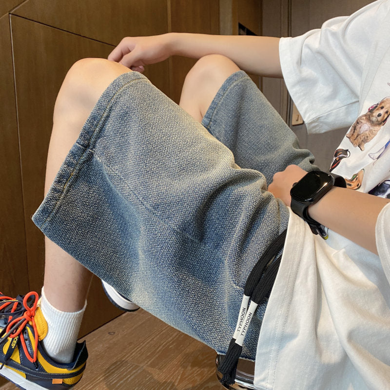 Starlight Pattern Denim Shorts Men