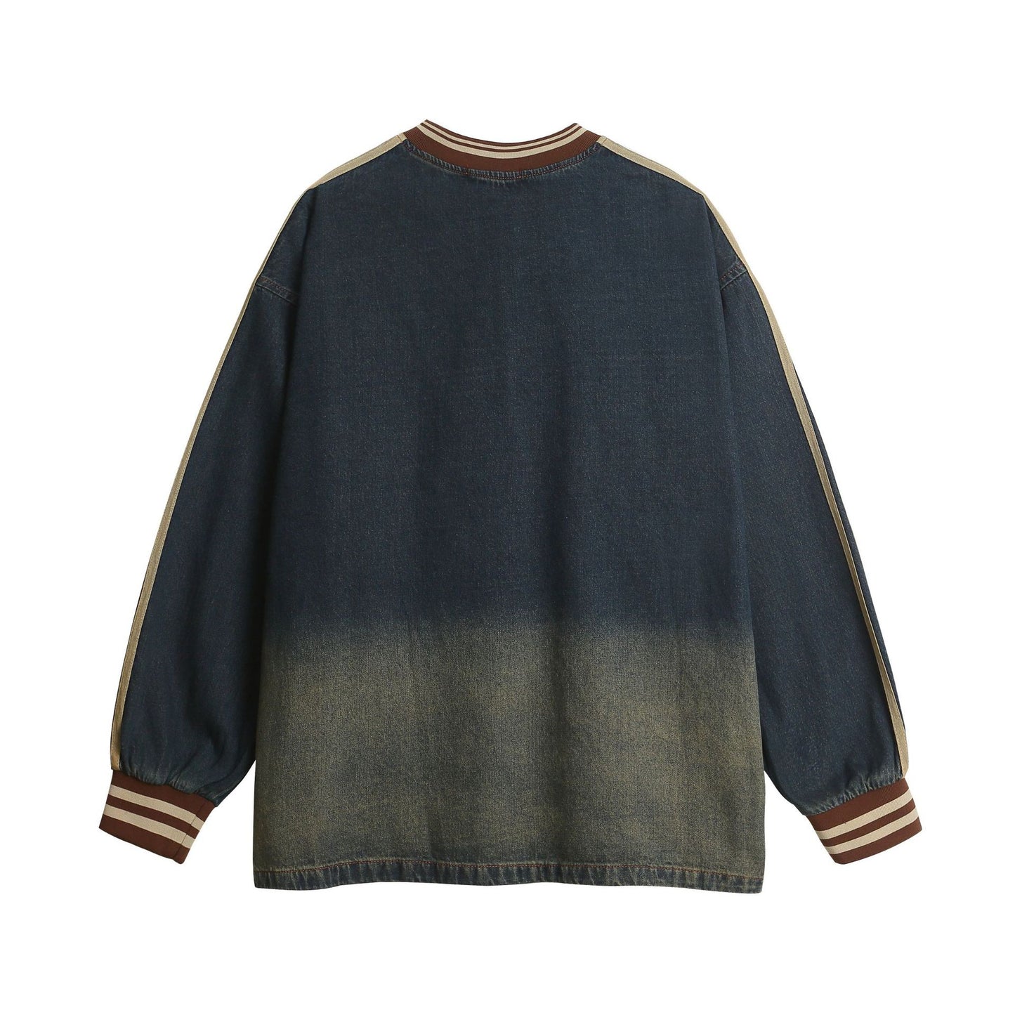 Embroidered stripe design hoodie
