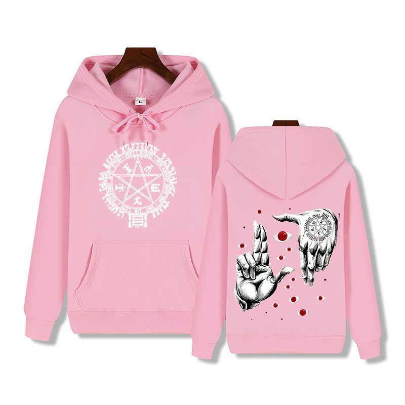 Causal Unisex Hoodie Casual Loose Fleece Printed Sweatshirt Trendy