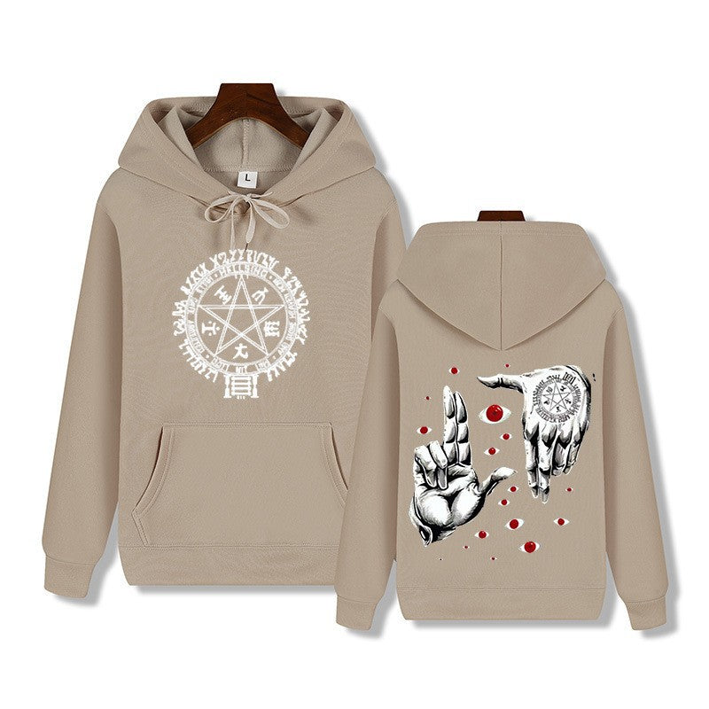 Causal Unisex Hoodie Casual Loose Fleece Printed Sweatshirt Trendy