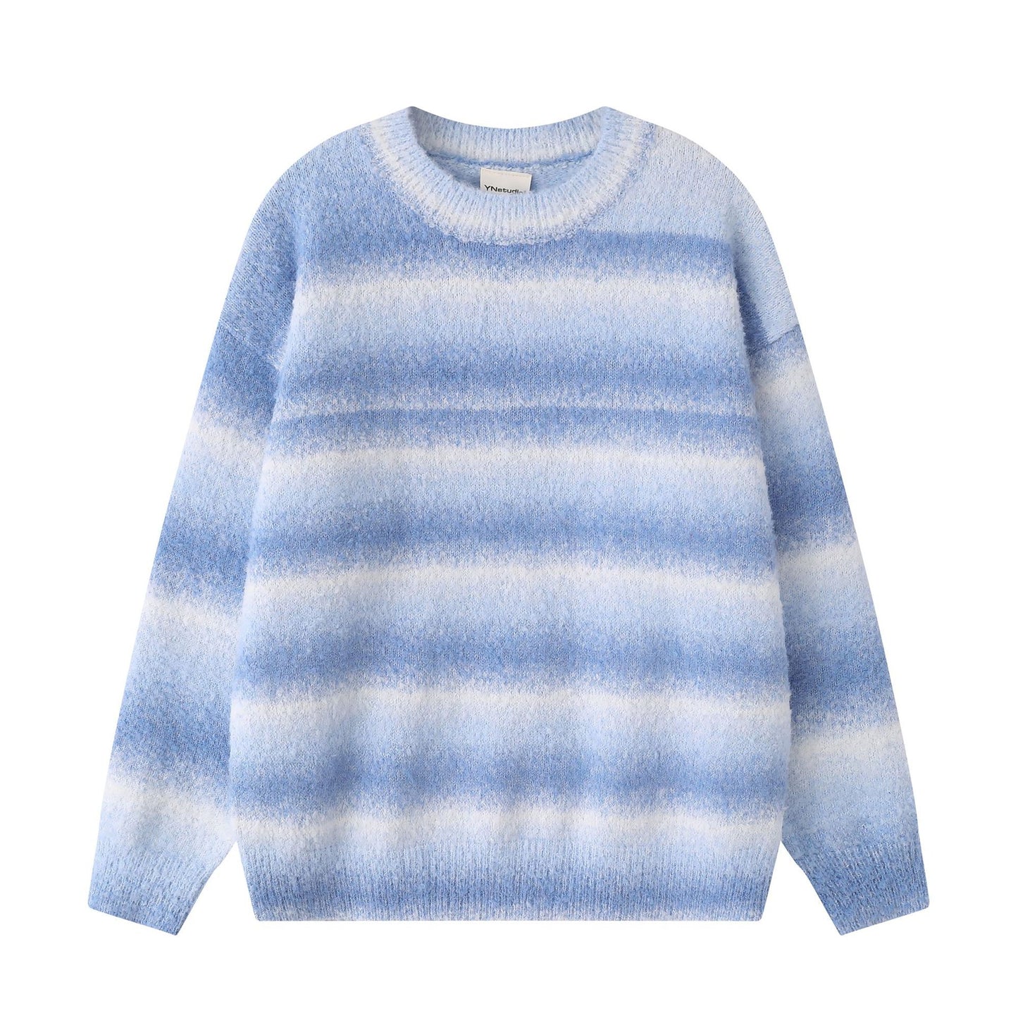Tie dye gradient striped sweater