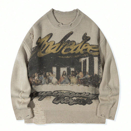 Graffiti Jacquard Men's Sweater