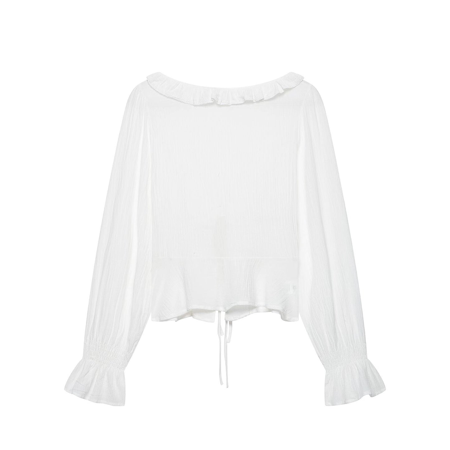 Summer casual V-neck lace women's shirt