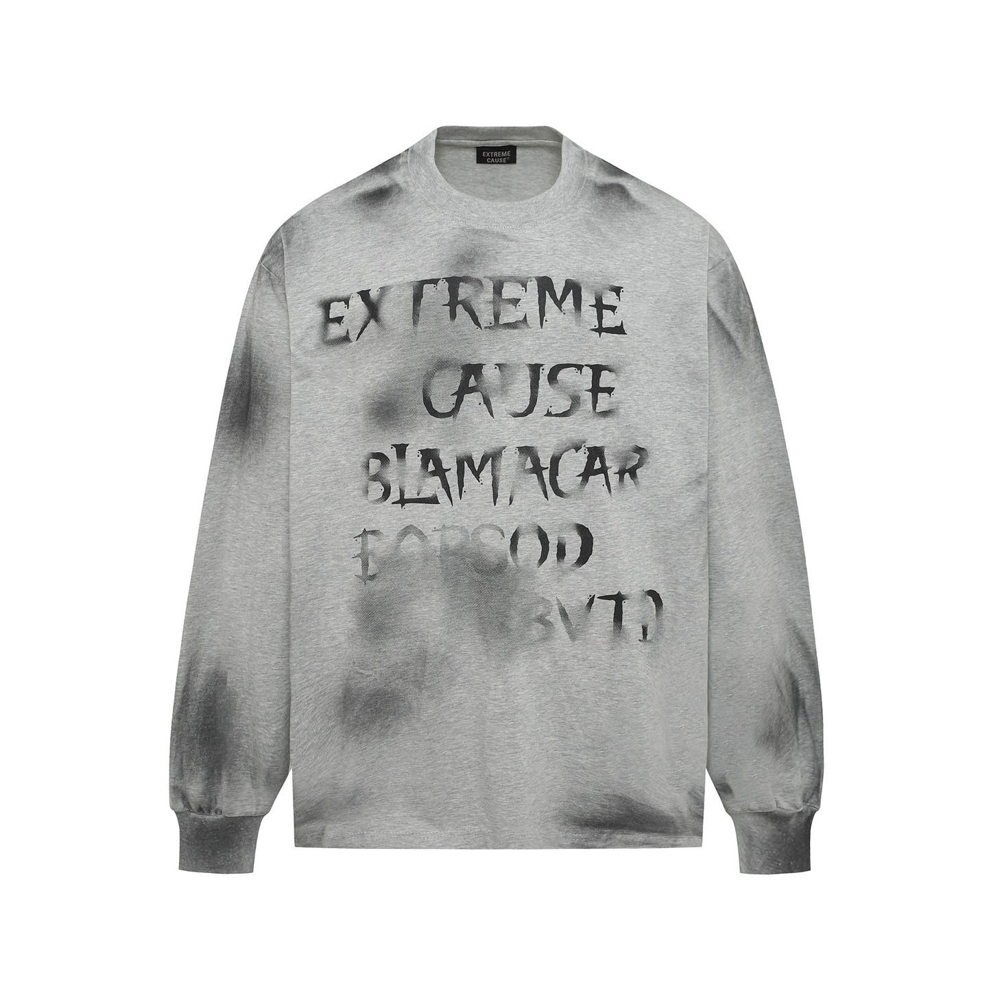 Blurred spray painted letter hoodie