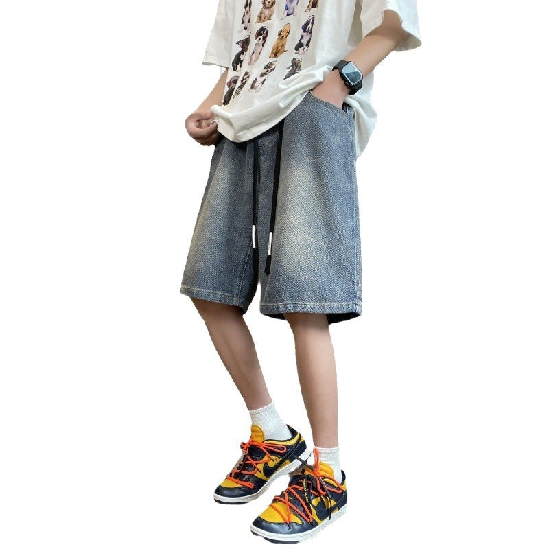 Starlight Pattern Denim Shorts Men