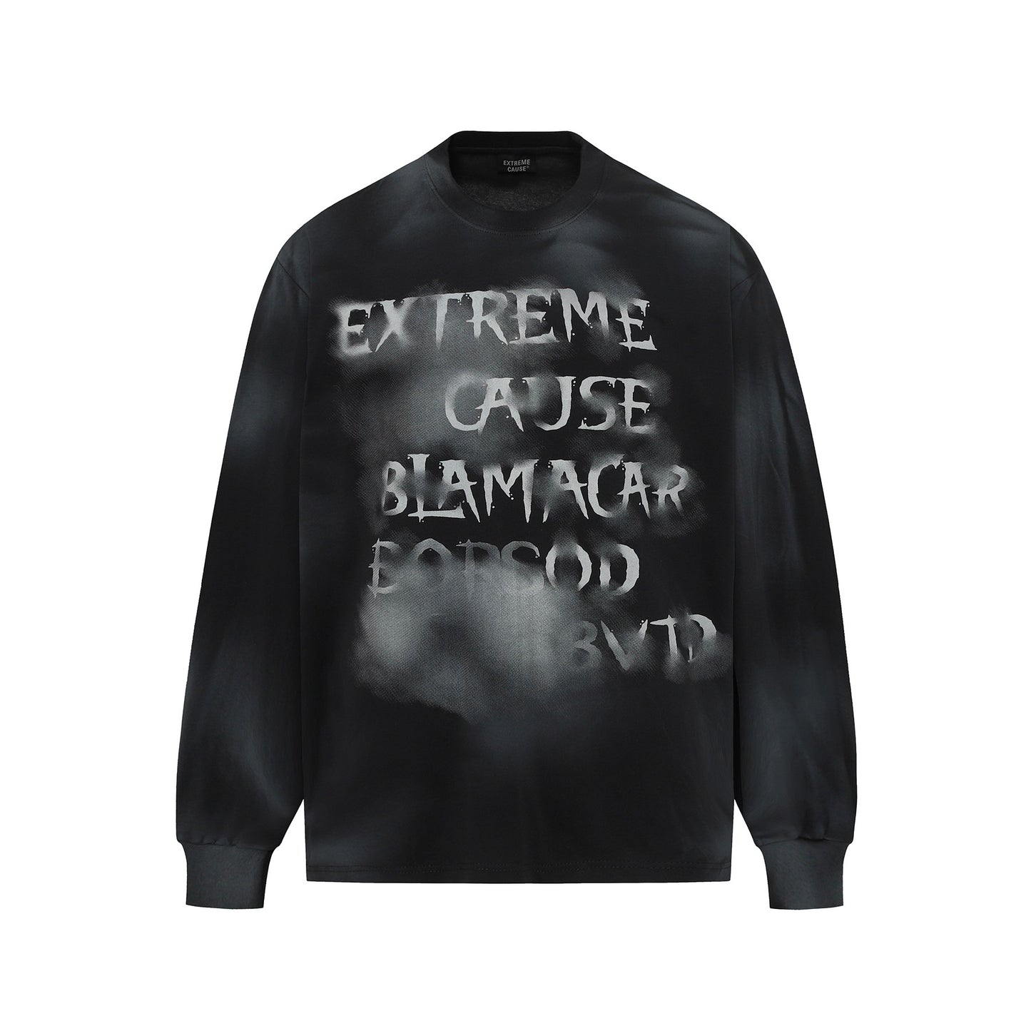 Blurred spray painted letter hoodie