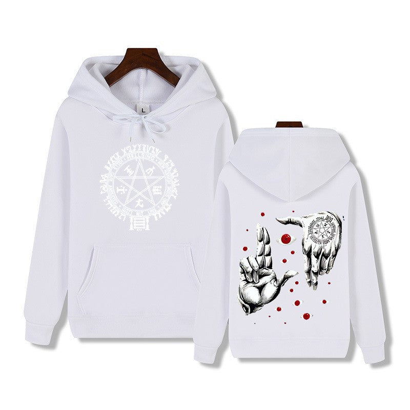 Causal Unisex Hoodie Casual Loose Fleece Printed Sweatshirt Trendy