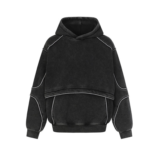 Washed hooded sweatshirt for men