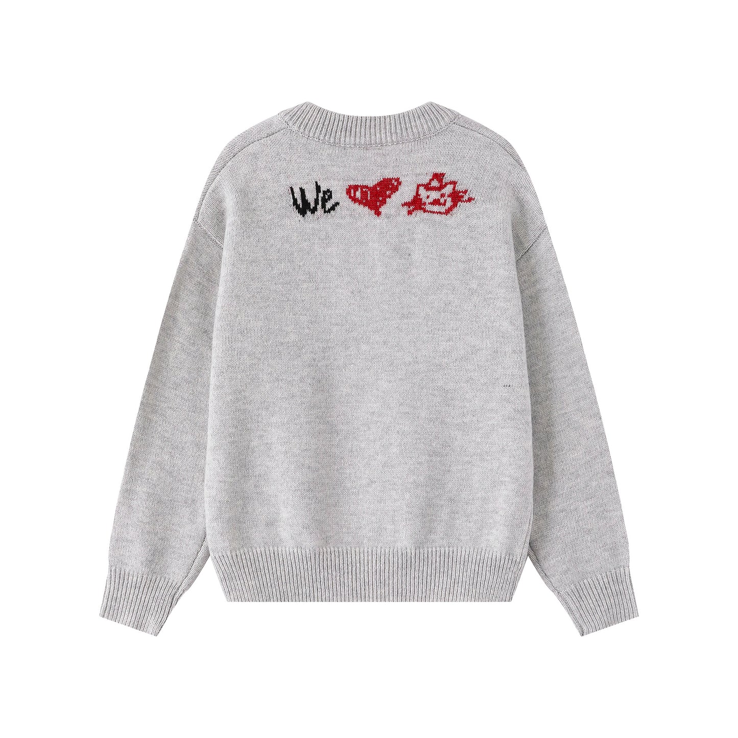 Collar buttoned sweater