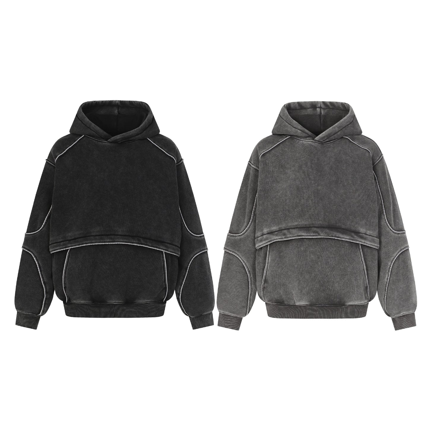 Washed hooded sweatshirt for men