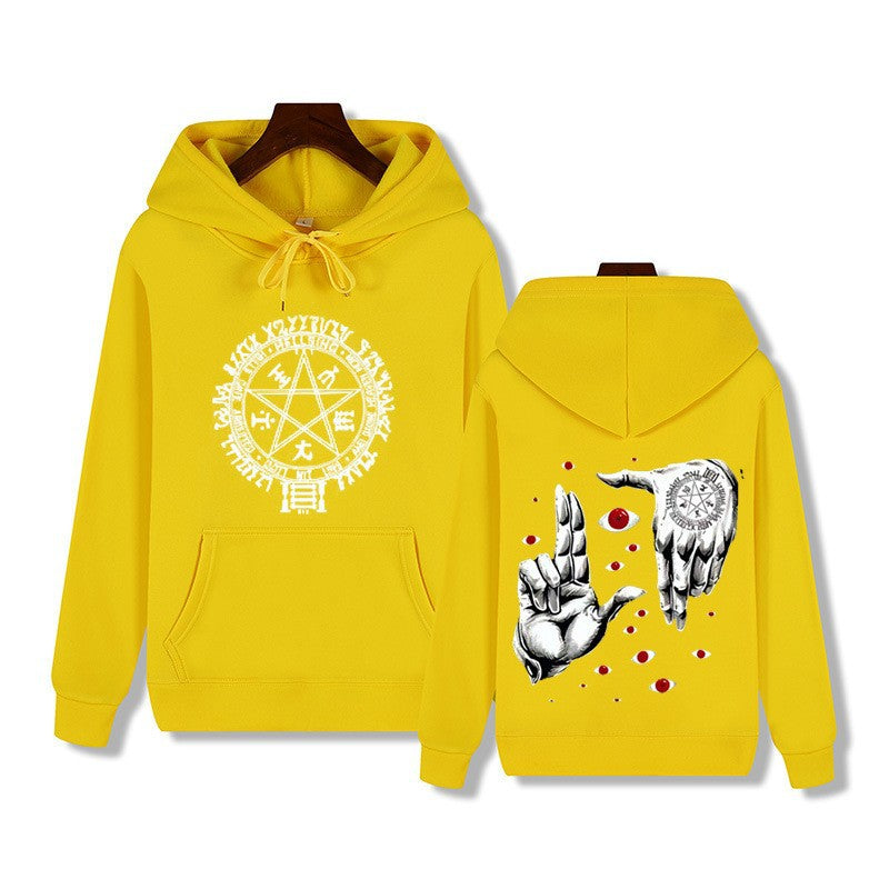 Causal Unisex Hoodie Casual Loose Fleece Printed Sweatshirt Trendy
