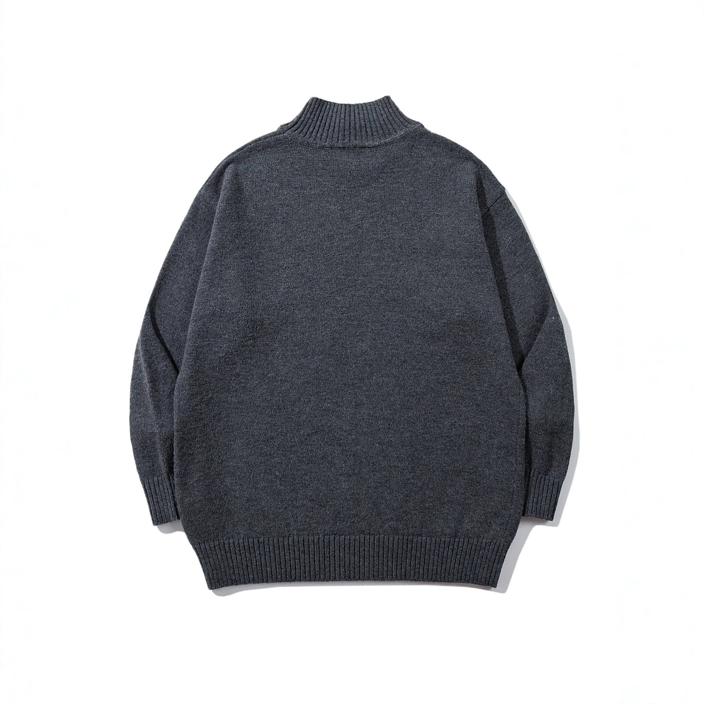 High Neck Sweater Men Solid Color Basic Inner Knitwear