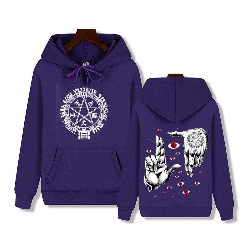 Causal Unisex Hoodie Casual Loose Fleece Printed Sweatshirt Trendy