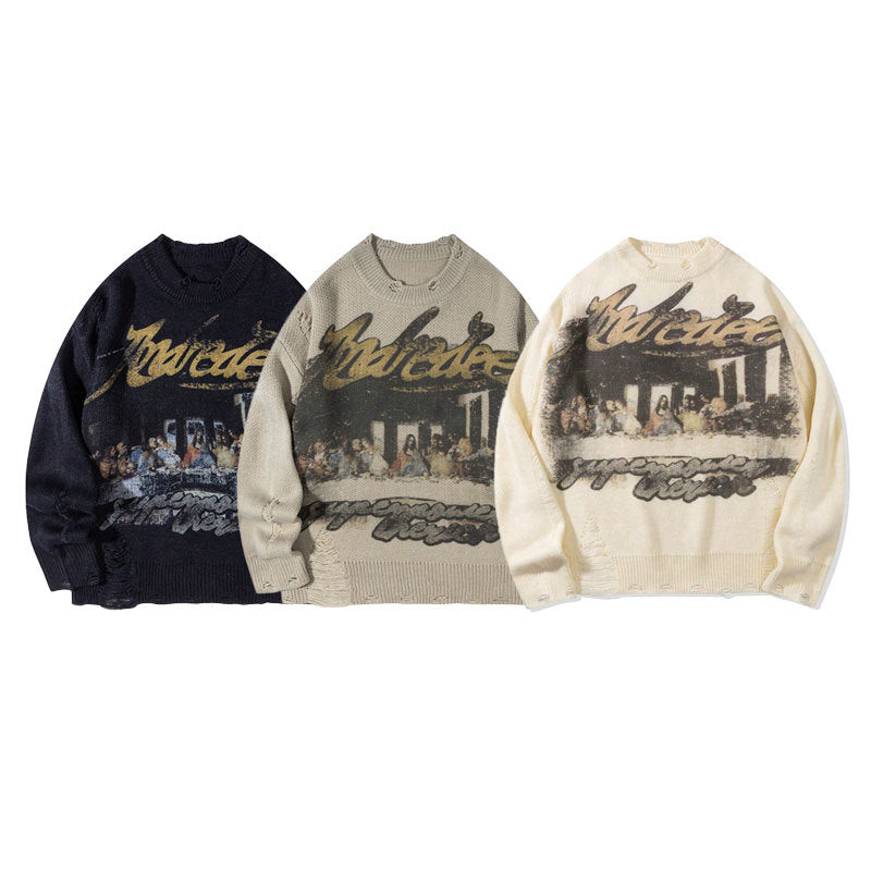 Graffiti Jacquard Men's Sweater