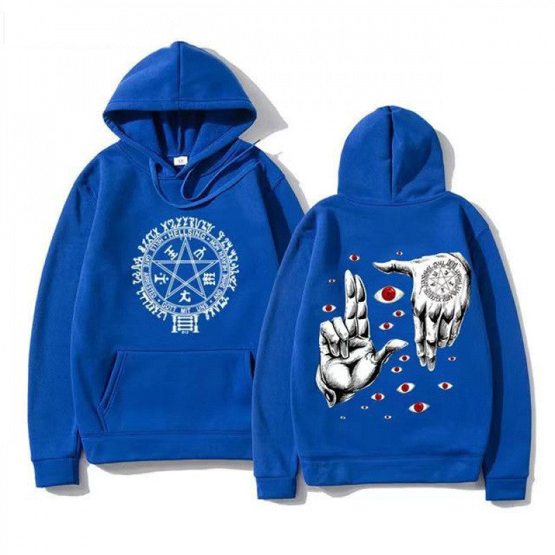 Causal Unisex Hoodie Casual Loose Fleece Printed Sweatshirt Trendy