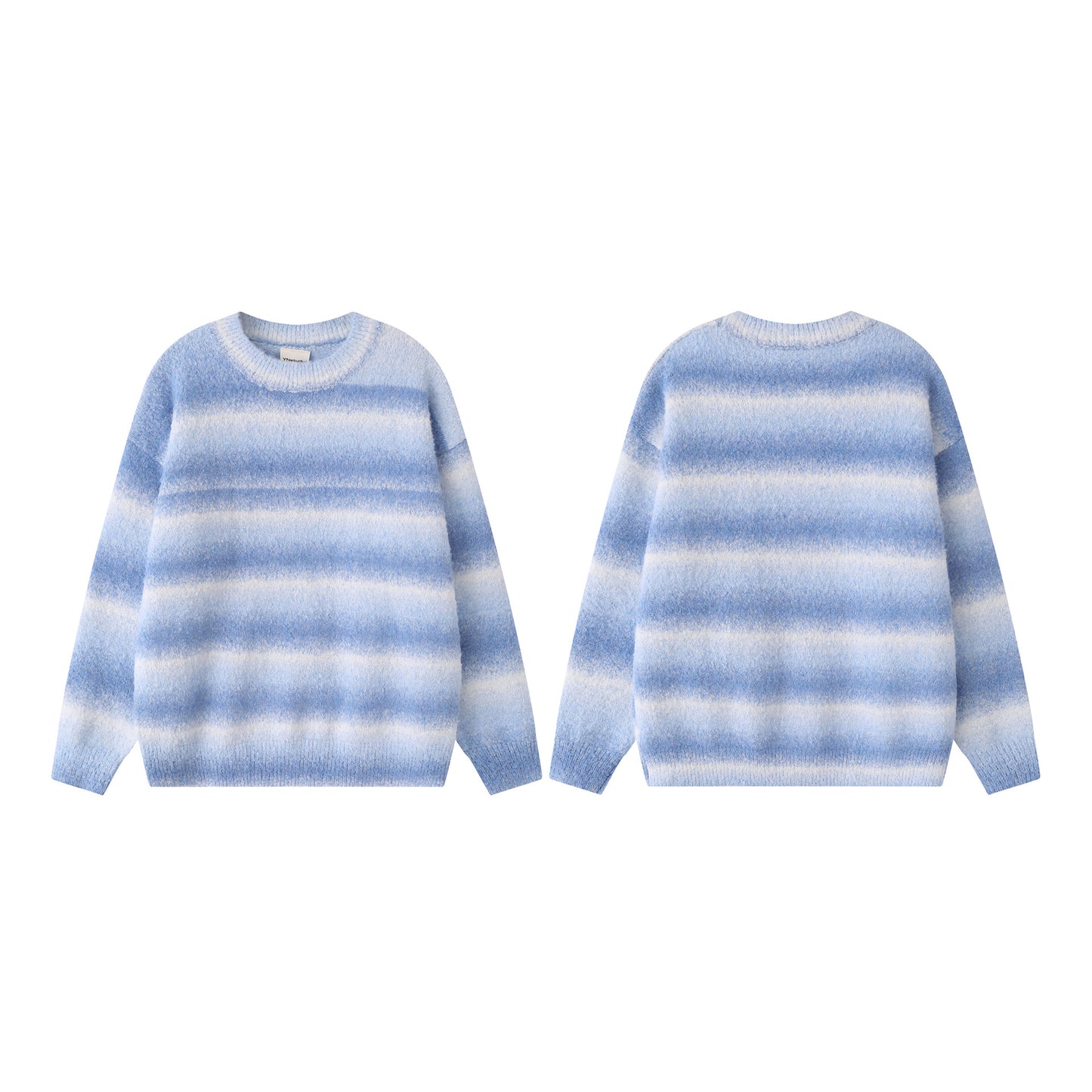 Tie dye gradient striped sweater