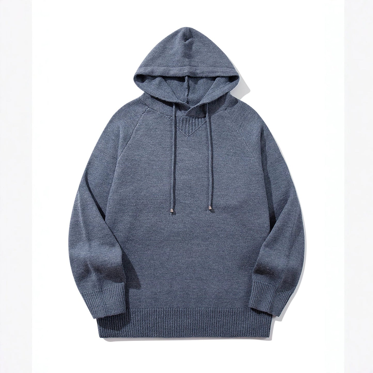Men's Casual Loose Shoulder Sleeve Pullover Solid Color Knitted Sweater