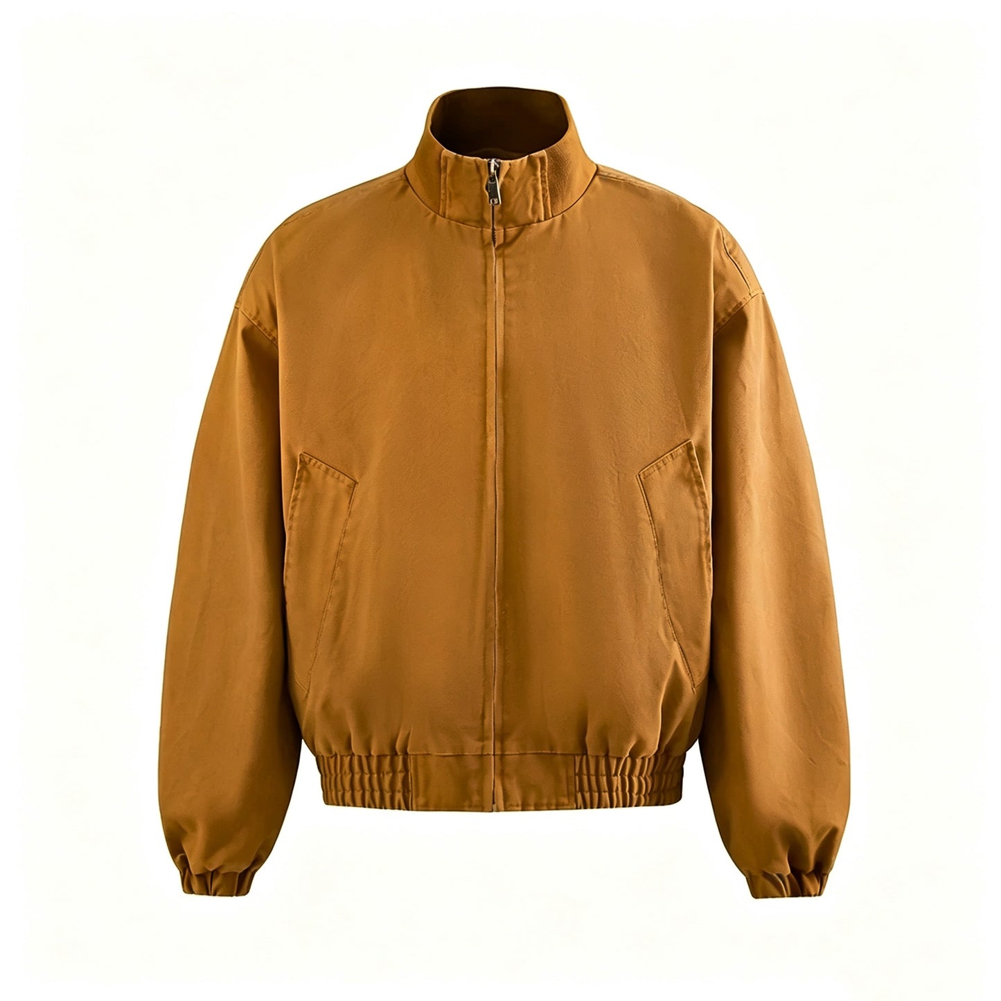 Solid Color Stand-up Collar Jacket Men's Detroit Flight Jacket