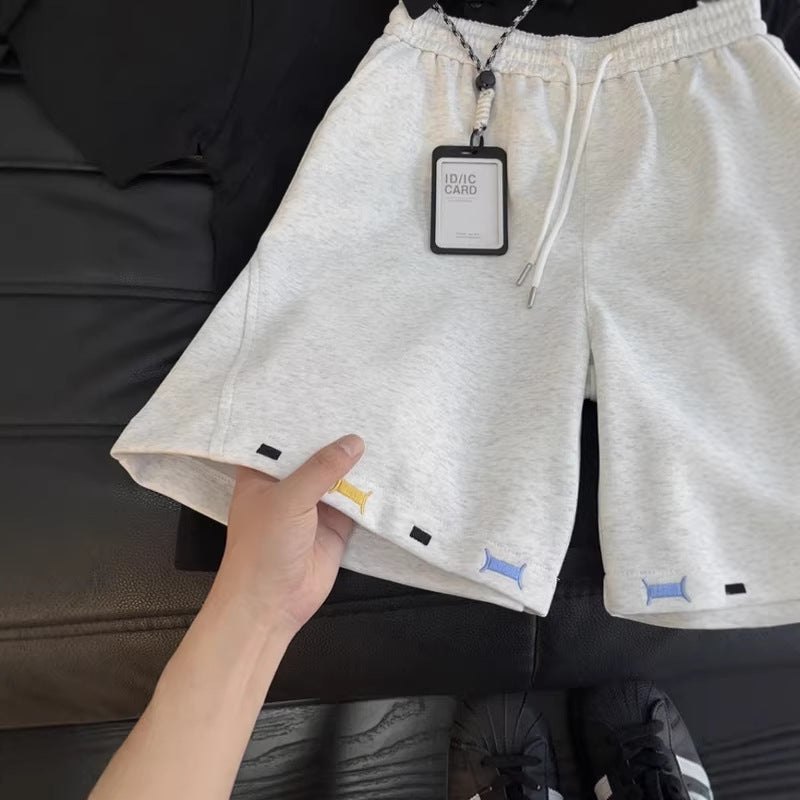 Shorts for Men Wear Elastic Waist Five-Panel Shorts
