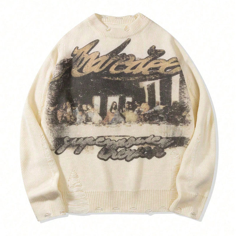 Graffiti Jacquard Men's Sweater