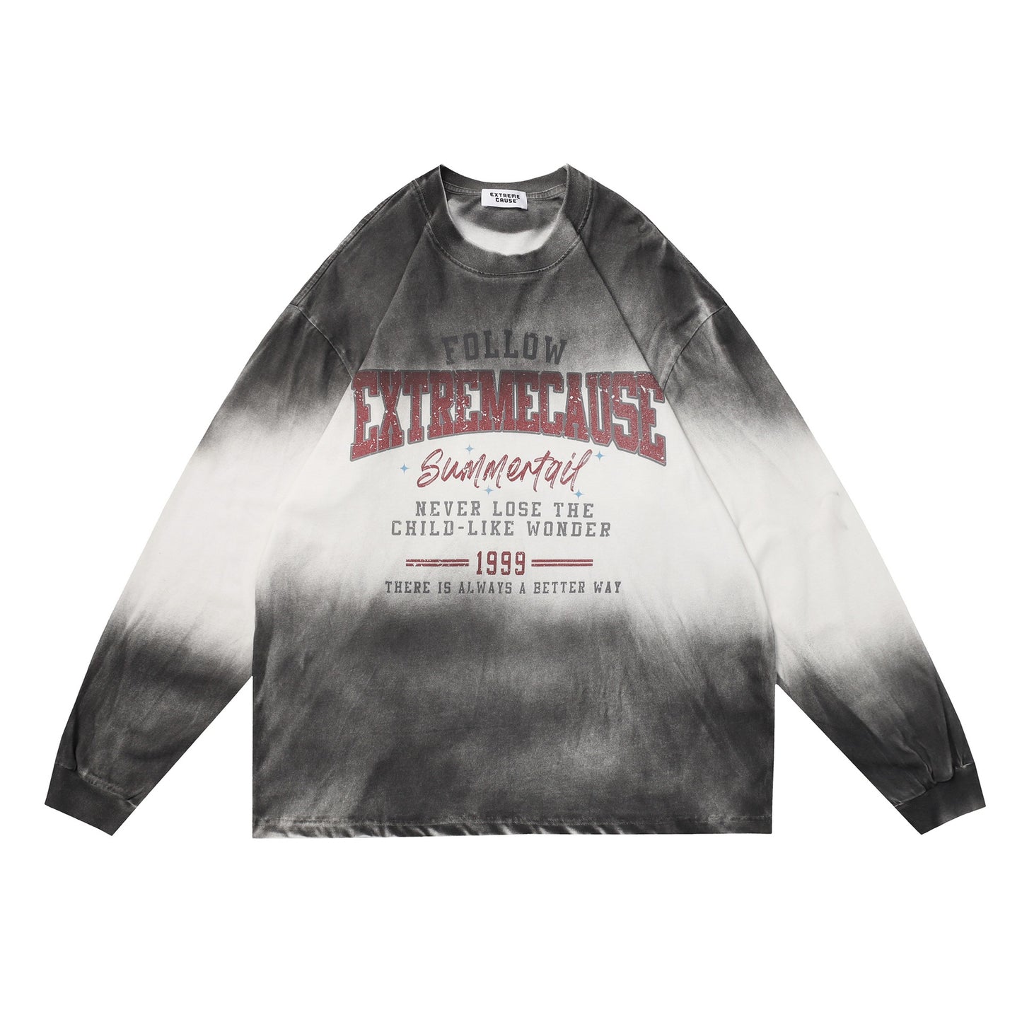 Gradient tie dye letter hoodie