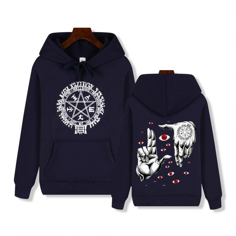 Causal Unisex Hoodie Casual Loose Fleece Printed Sweatshirt Trendy