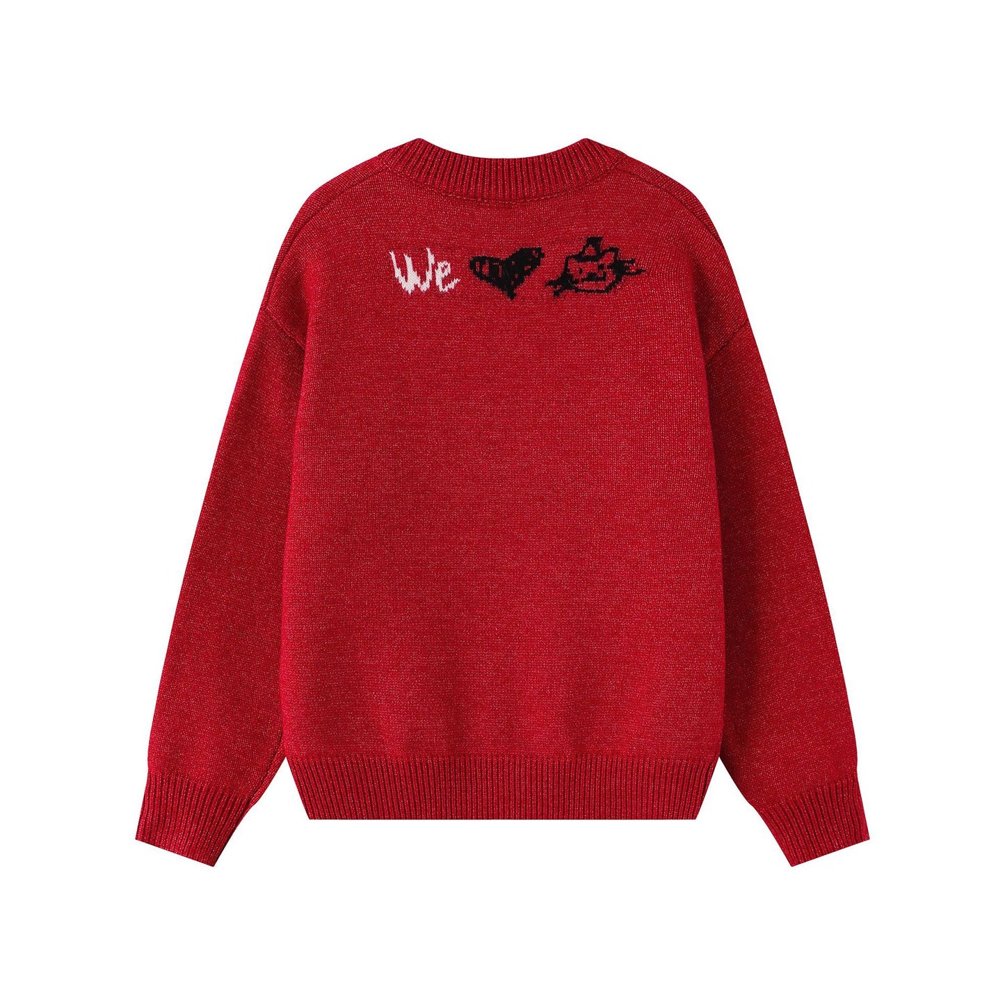 Collar buttoned sweater