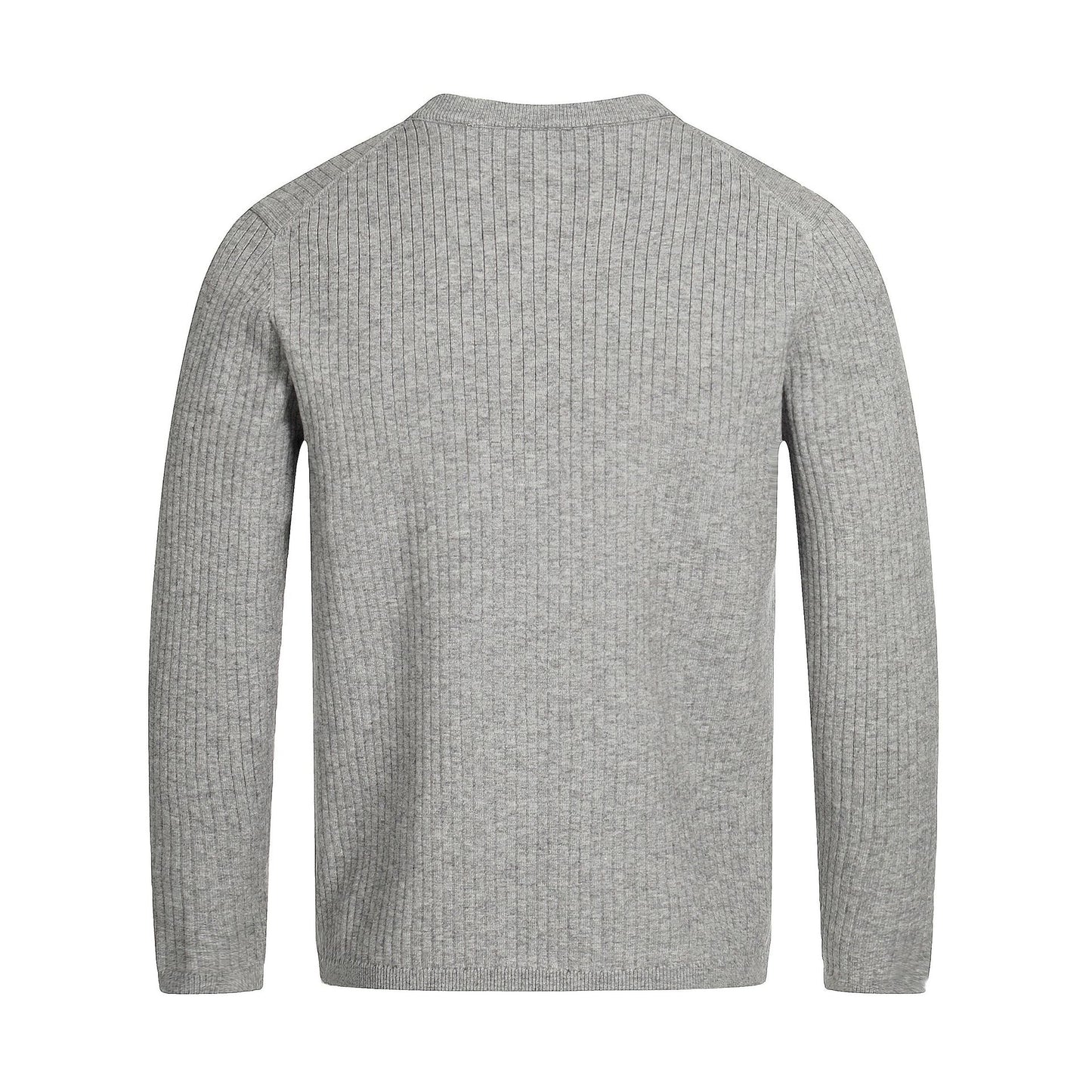 Solid Color Textured Stripe Half-Zip Knit Pullover for Men