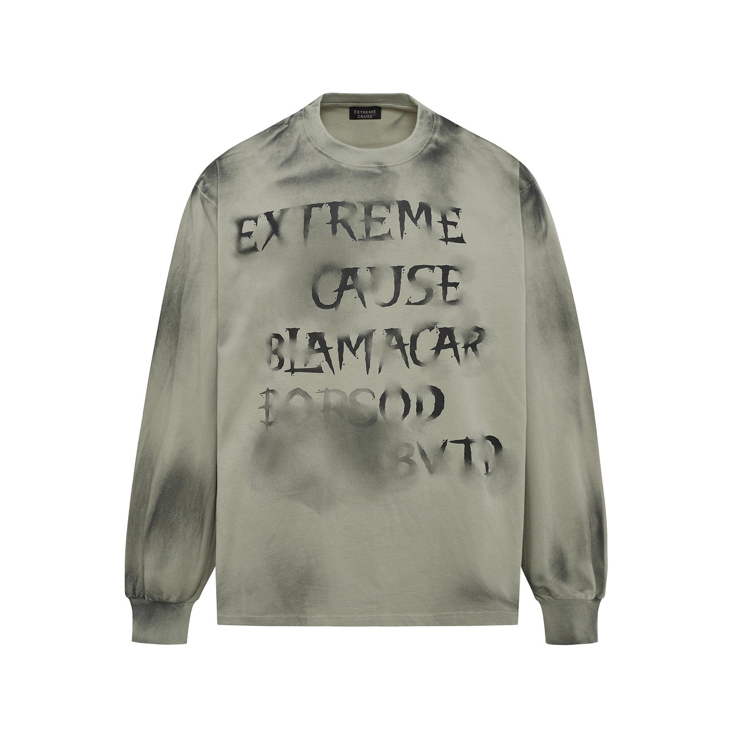 Blurred spray painted letter hoodie