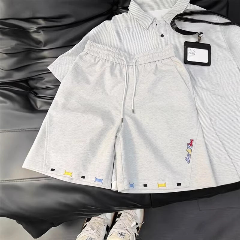 Shorts for Men Wear Elastic Waist Five-Panel Shorts