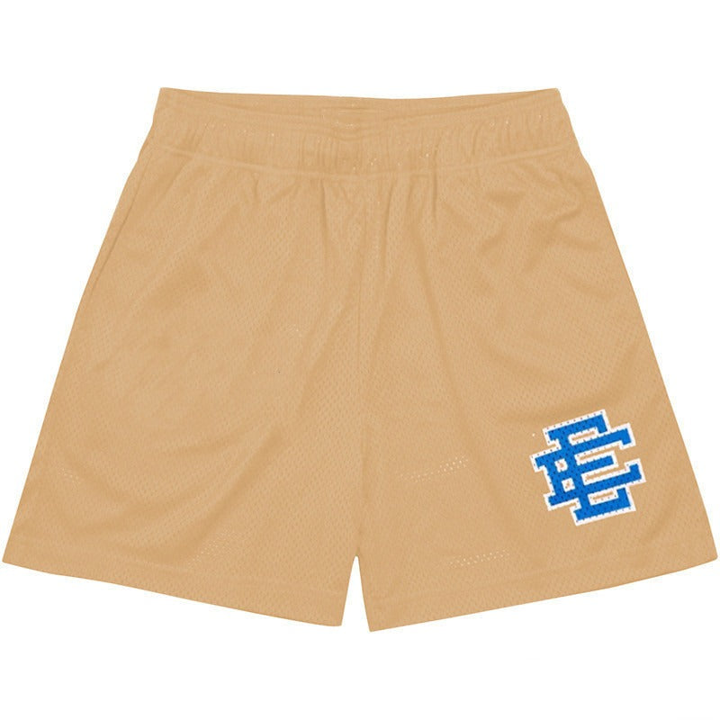 New Mens EE Mens Fitness Shorts Muscle Sports Running Quarters Mesh Breathable Shorts