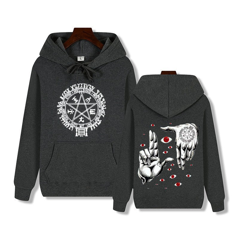Causal Unisex Hoodie Casual Loose Fleece Printed Sweatshirt Trendy