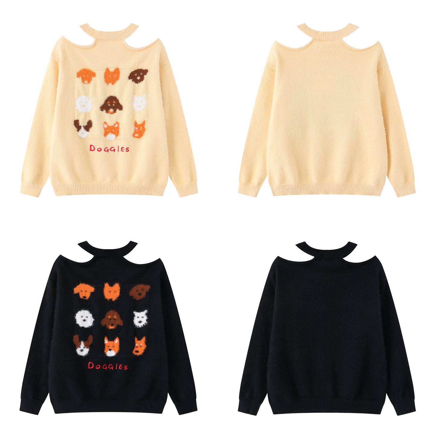 Off shoulder design sweater