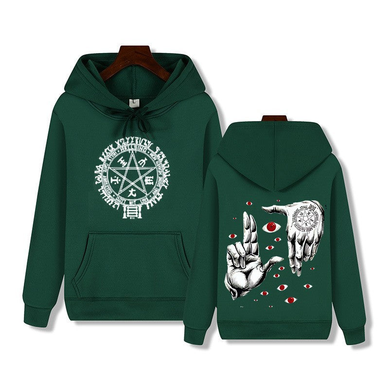 Causal Unisex Hoodie Casual Loose Fleece Printed Sweatshirt Trendy